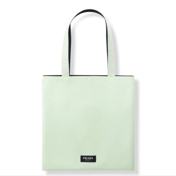 Prada Beauty Shoulder Tote Bag Mint Green 100% Recycled Material - Picture 1 of 7